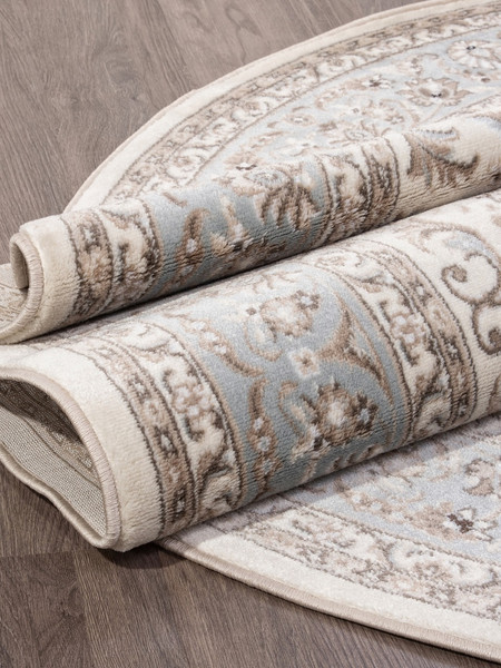 Изображение товара Ковер Merinos Valencia Deluxe F014-OVAL-CREAM-L.BLUE (1.5х2.3)