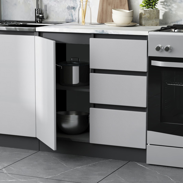 Изображение товара Кухонный гарнитур Артём-Мебель Мэри СН-114 без стекла МДФ 1.4м (веллюто ферро)