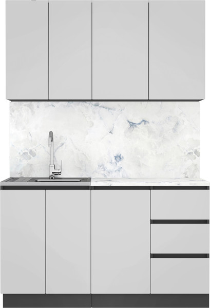 Изображение товара Кухонный гарнитур Артём-Мебель Мэри СН-114 без стекла МДФ 1.4м (веллюто ферро)