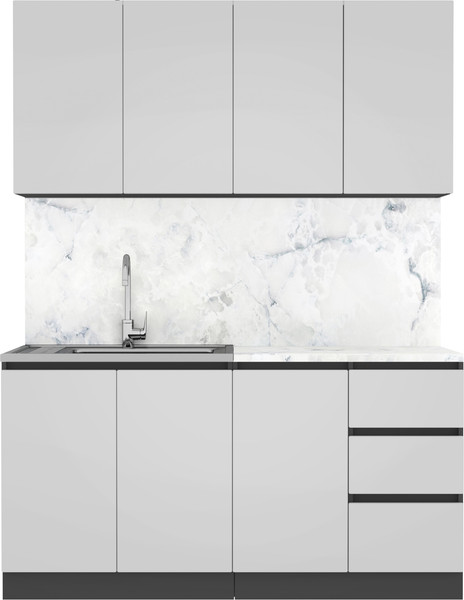 Изображение товара Кухонный гарнитур Артём-Мебель Мэри СН-114 без стекла МДФ 1.6м (веллюто ферро)