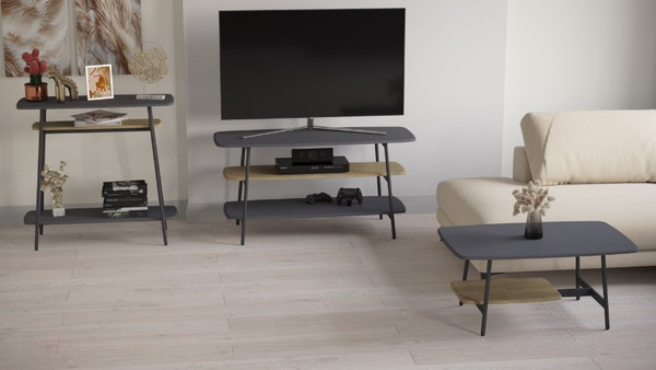 Изображение товара Журнальный столик Калифорния мебель Юкон (графит/дуб сонома)