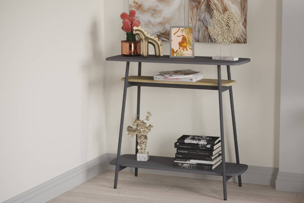 Изображение товара Консольный столик Калифорния мебель Юкон (графит/дуб сонома)