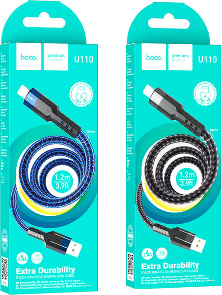 Изображение товара Кабель Hoco U110 Type-C - Lightning (1.2м, черный)