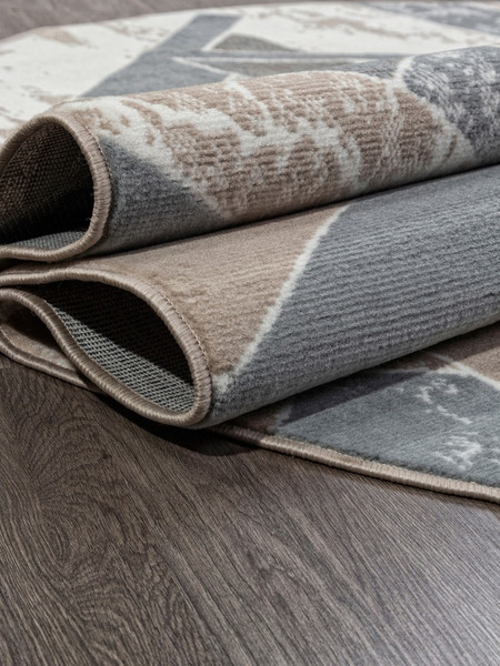 Изображение товара Коврик Merinos Sierra F354-OVAL-BEIGE-BLUE (1.5х1.9)