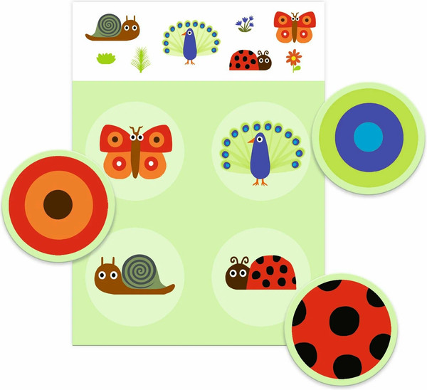 Изображение товара Развивающая игра Djeco Лото перья и мех / DJ08191