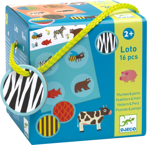 Изображение товара Развивающая игра Djeco Лото перья и мех / DJ08191