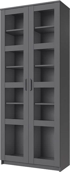 Изображение товара Шкаф с витриной Anrex Skagen 2V (графит)
