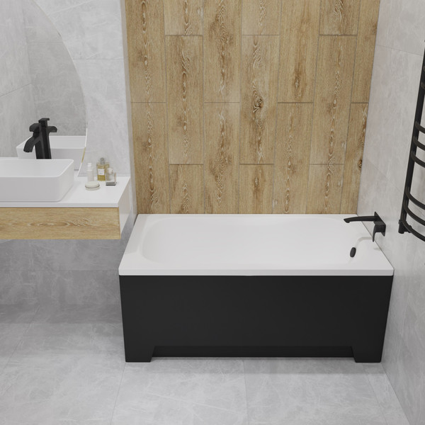 Изображение товара Ванна акриловая Lauter Estelle 120 / 21206020 (с каркасом, черным лицевым и торцевым экранами)