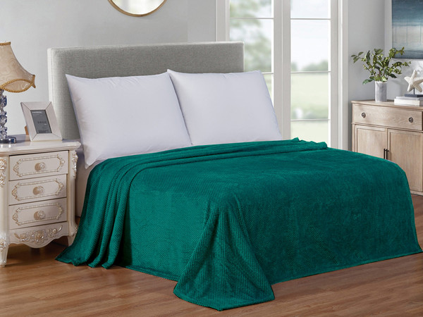 Изображение товара Плед Реноме Pinoli Евро PN-020 (жаккард изумрудный)