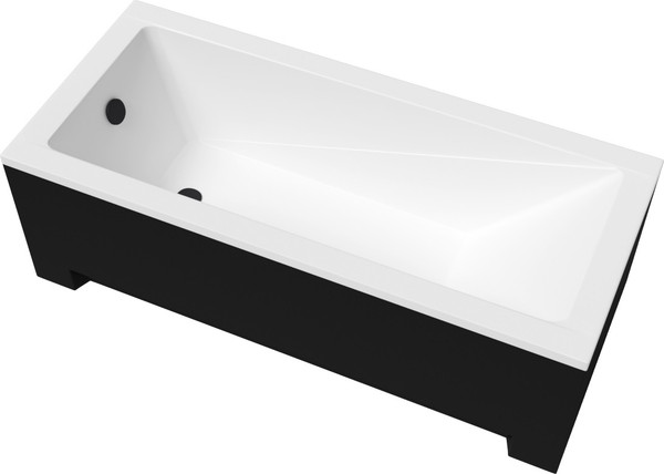 Изображение товара Ванна акриловая Lauter Estelle 160 / 21206060 (с каркасом, черным подголовником, черным лиц.экраном)