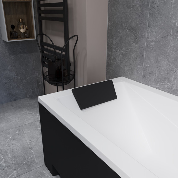 Изображение товара Ванна акриловая Lauter Estelle 160 / 21206060 (с каркасом, лицевым и торцевым экранами черного цвета)