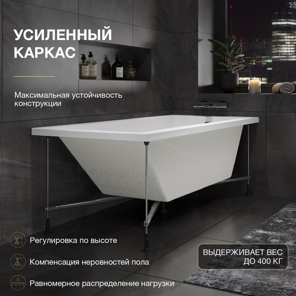 Изображение товара Ванна акриловая Lauter Estelle 170 / 21206070 (с каркасом)