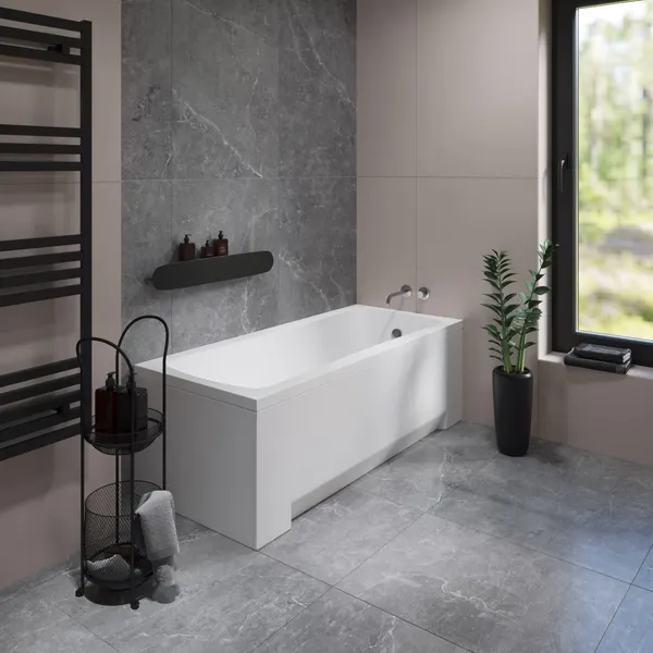 Изображение товара Ванна акриловая Lauter Bianca 160 / 21207160 (с серым подголовником)