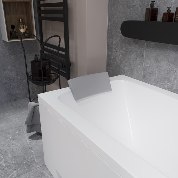 Изображение товара Ванна акриловая Lauter Bianca 160 / 21207160 (с ножками, серым подголовником и белым лицевым экраном)