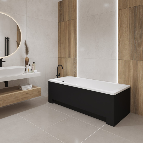 Изображение товара Ванна акриловая Lauter Estelle 180 / 21206080 (с каркасом, черным подголовником)