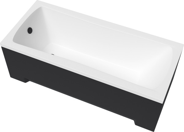 Изображение товара Ванна акриловая Lauter Bianca 170 / 21207170 (с ножками, черным подголовником и черным лиц. экраном)