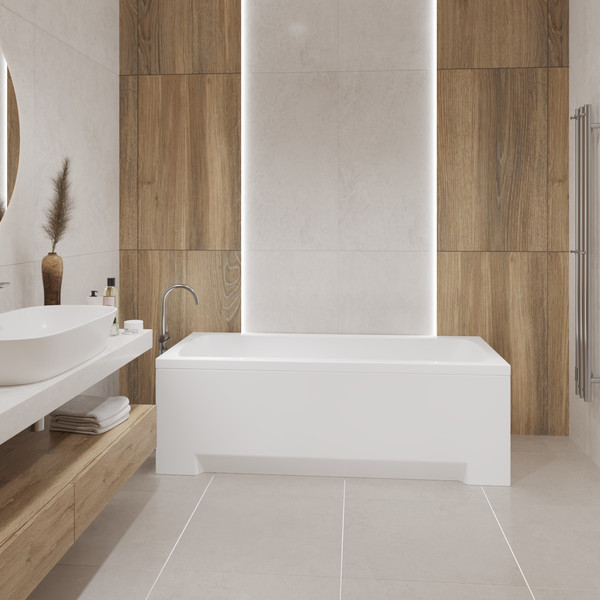 Изображение товара Ванна акриловая Lauter Bianca 170 / 21207170 (с каркасом, белым лицевым и торцевым экраном)