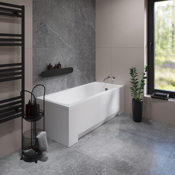 Изображение товара Ванна акриловая Lauter Bianca 170 / 21207170 (с каркасом, белым лицевым и торцевым экраном)