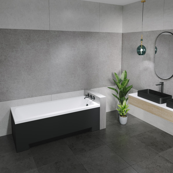 Изображение товара Ванна акриловая Lauter Bianca 170 / 21207170 (с каркасом и черным подголовником)