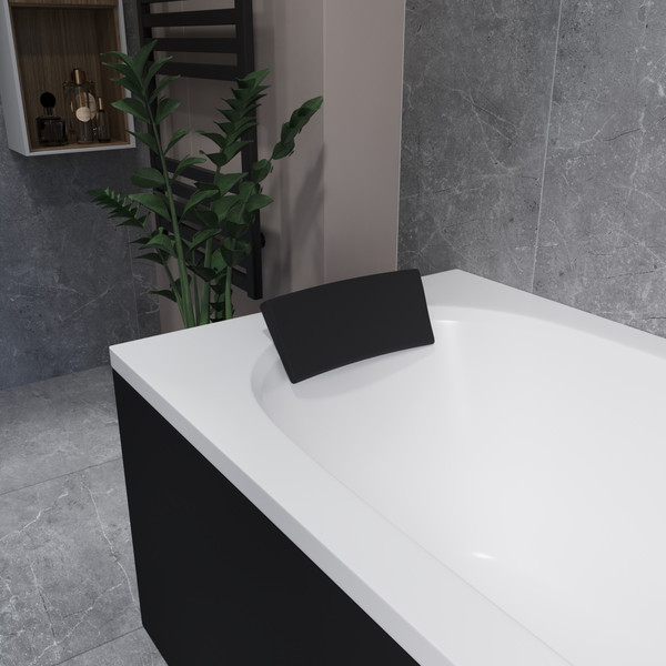 Изображение товара Ванна акриловая Lauter Ava 150 / 21208050 (с каркасом, черным подголов, черным лиц. и торц. экраном)