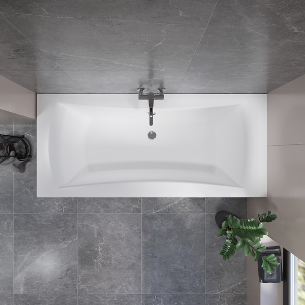 Изображение товара Ванна акриловая Lauter Belgravia 180x80 / 21110180 (с каркасом, лицевым и торцевым экранами)