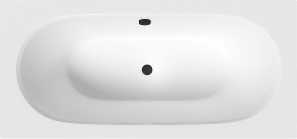 Изображение товара Ванна акриловая Lauter Ava 180 / 21208080 (с каркасом, черным подголовником, черным лиц. экраном)