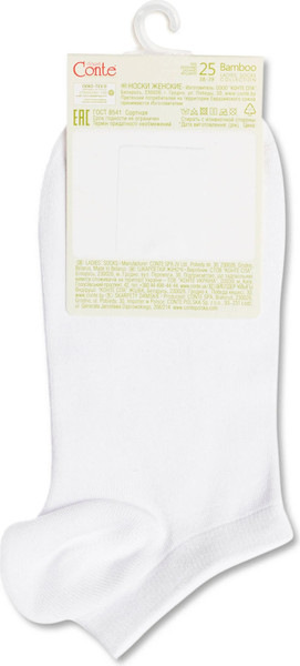 Изображение товара Носки Conte Elegant Bamboo 000 ультракороткие (р.25, белый)