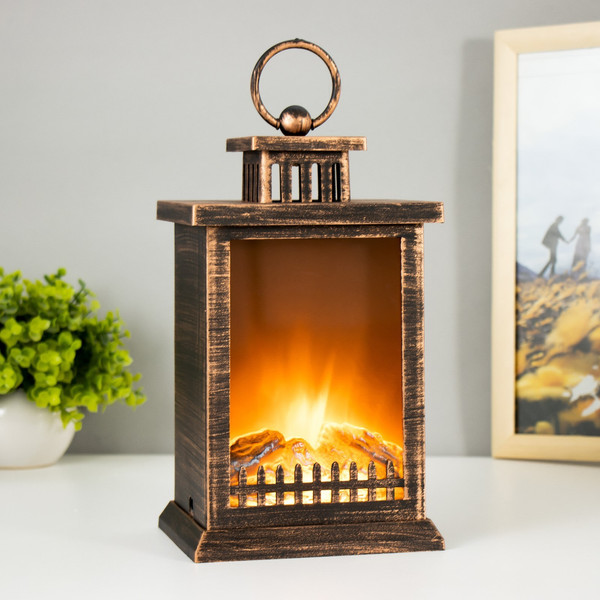 Изображение товара Декоративное освещение Risalux Камин 7895996 (черный с медной патиной)