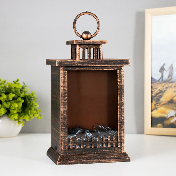 Изображение товара Декоративное освещение Risalux Камин 7895996 (черный с медной патиной)