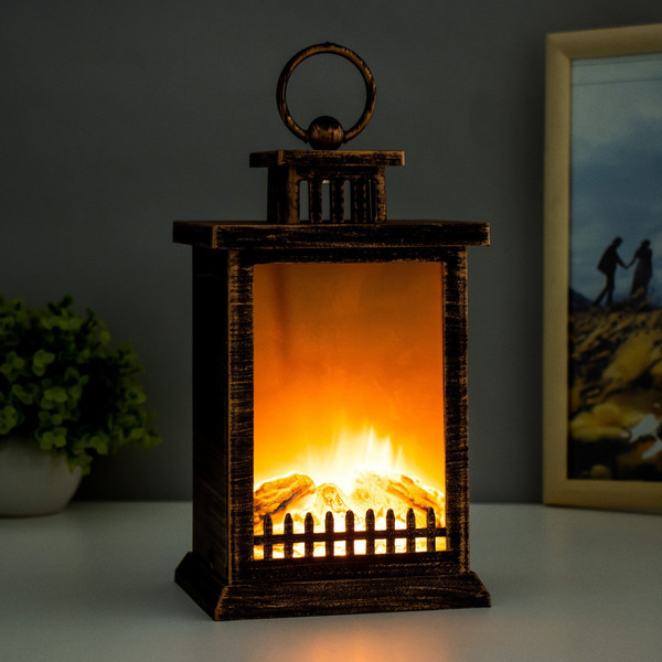 Изображение товара Декоративное освещение Risalux Камин 7895996 (черный с медной патиной)