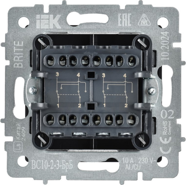 Изображение товара Выключатель IEK Brite BR-V23-0-10-K01 (белый)