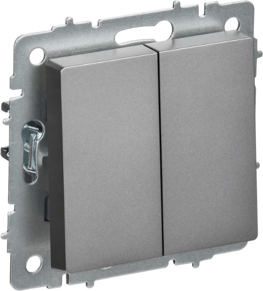 Изображение товара Выключатель IEK Brite BR-V23-0-10-K46 (сталь)