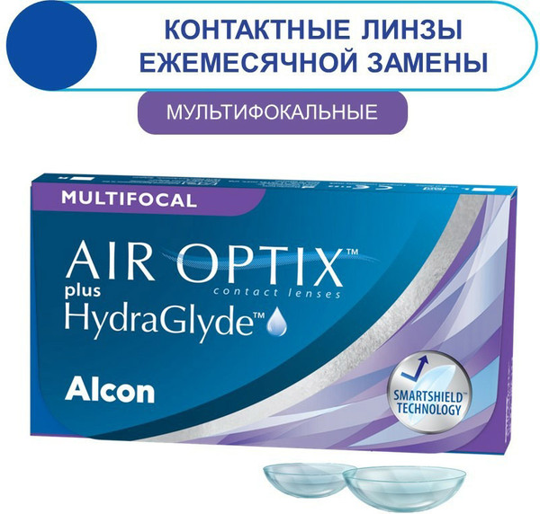 Изображение товара Контактная линза Air Optix HydraGlyde Multifocal Sph +1.75 HI ADD +2.5 R8.6