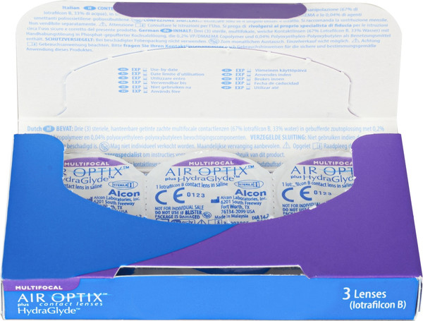 Изображение товара Контактная линза Air Optix HydraGlyde Multifocal Sph +1.75 HI ADD +2.5 R8.6
