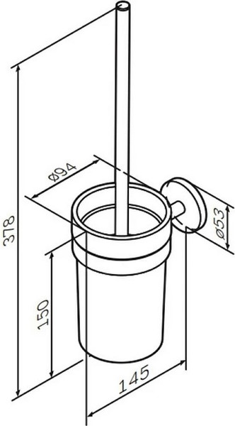 Изображение товара Ершик для унитаза AM.PM X-Joy A85A33344 (розовое золото)