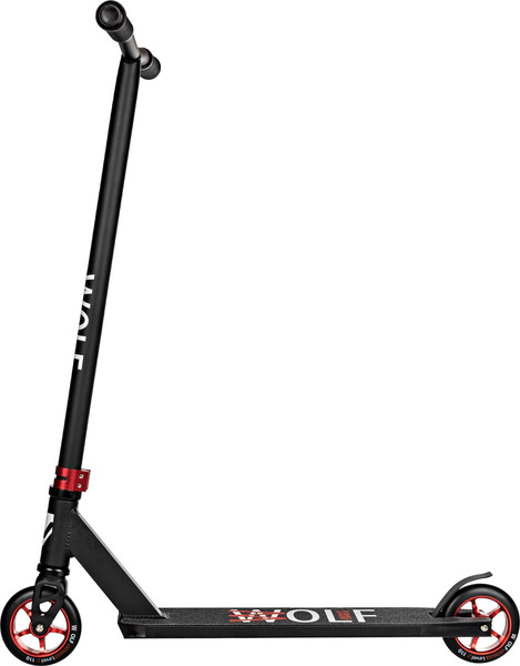 Изображение товара Самокат трюковый Novatrack Wolf / 110A.WOLF.BRD25 (черный/красный)