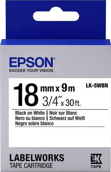Изображение товара Картридж-лента Epson LK5WBN Std Blk/Wht 18/9 (C53S655006)