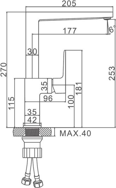 Изображение товара Смеситель Ledeme L4073W