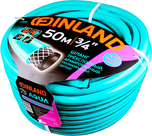 Изображение товара Шланг поливочный Finland Selva 3/4 50м ТЭП 3-слойный / 2300