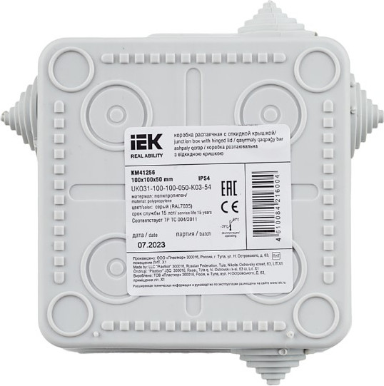 Изображение товара Коробка распределительная IEK КМ41256 / UKO31-100-100-050-K03-54