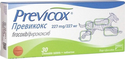 Изображение товара Таблетки противовоспалительные для животных MERIAL Превикокс для собак 227мг (30 таблеток)
