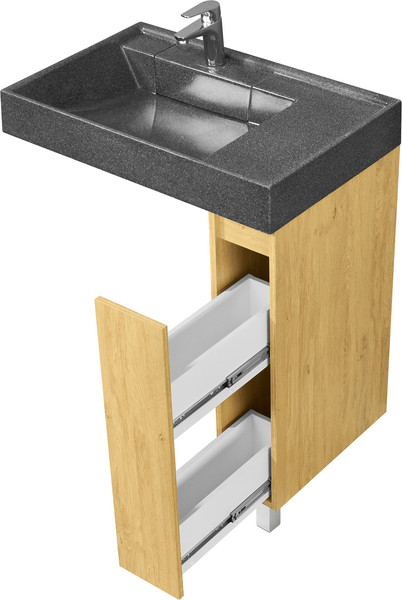 Изображение товара Тумба под умывальник Акватон Лайн 200 / 1A232301LFDK0 (дуб каменный)