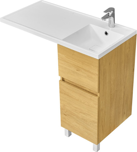 Изображение товара Тумба под умывальник Акватон Лайн 400 / 1A232201LFDK0 (дуб каменный)