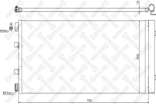 Изображение товара Радиатор кондиционера Stellox 1045737SX