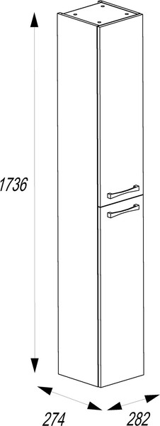 Изображение товара Шкаф-пенал для ванной Акватон Адель 1A214803AF010
