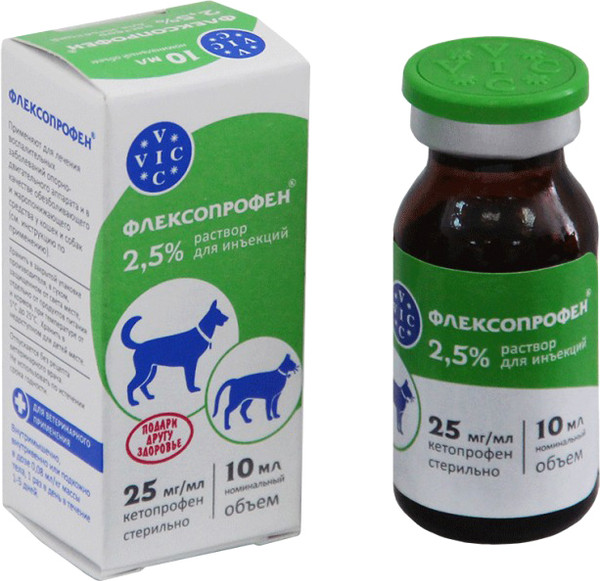 Изображение товара Раствор для лечения опорно-двигательного аппарата Doctor VIC Флексопрофен 2.5% (10мл)
