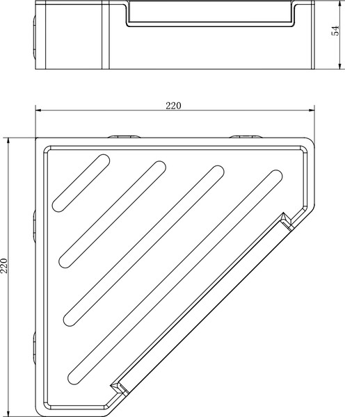 Изображение товара Полка для ванной Aquatek AQ4976MB (черный матовый)