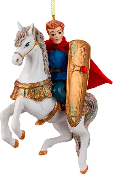 Изображение товара Елочная игрушка Erich Krause Decor. Принц на белом коне / 62348