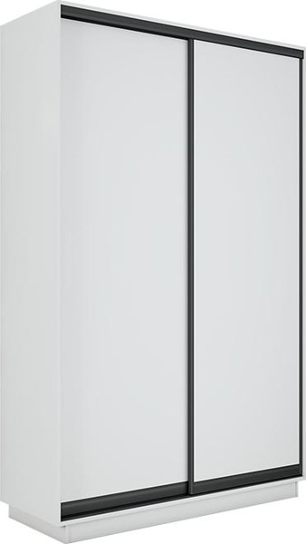 Изображение товара Шкаф-купе ТриЯ Румер-2 СШК 3.120.60-11.11(Н) 2-х дверный (белый снег/белый снег/белый снег/черный профиль)