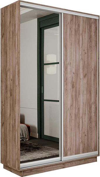 Изображение товара Шкаф-купе ТриЯ Румер-2 СШК 3.120.60-11.13 2-х дверный (дуб крафт табачный/дуб крафт табачный/зеркало)